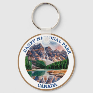 Chaveiro Pintura em Aquarela do Banff National Park