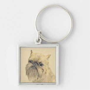 Chaveiro Pintura em Bruxelas Griffon - Arte Cachorra Origin