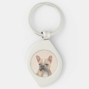 Chaveiro Pintura em Bulldog Francês (Sable) - Pintura Orig