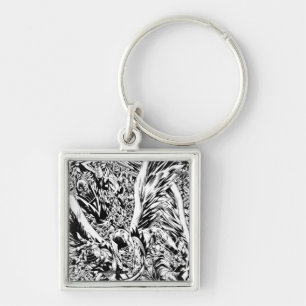 Chaveiro Pintura em grupo noturno mais negras - preto e bra