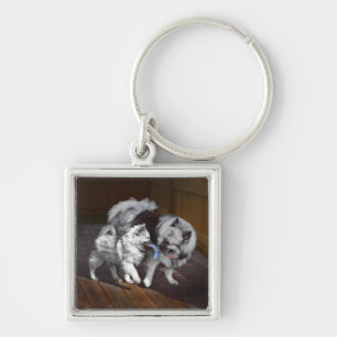 Chaveiro Pintura em tempo de reprodução de Keeshond - Art