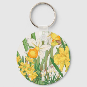 Chaveiro Pintura em Xilogravura de Narciso, Tanigami Kônan,
