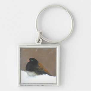 Chaveiro Pintura Junco De Olhos Escuros - Arte Original De