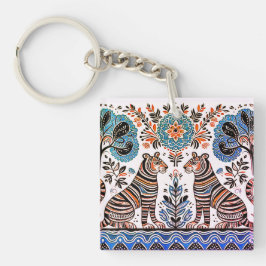 Chaveiro pintura madhubani