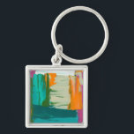 Chaveiro Pintura múltipla de impressão de expressão livre<br><div class="desc">Jennifer Goldberger criou esta pintura multicolorida de liberdade de expressão. Traços grossos de tinta deixam globos de tinta no trabalho,  fazer que se pareça com um impressão em camadas. Adquira a sua hoje!</div>