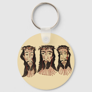 Chaveiro Pintura popular de Jesus Cristo Thorn Crown