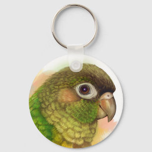 Chaveiro Pintura realística do conure Verde-cheeked