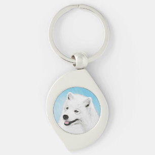 Chaveiro Pintura Samoyed - Arte Cachorosa Original