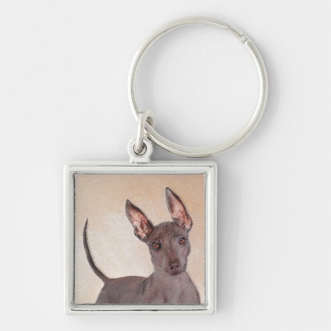 Chaveiro Pintura Xoloitzcuintli - Arte Cachorra Original (Frente)