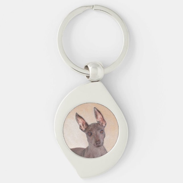 Chaveiro Pintura Xoloitzcuintli - Arte Cachorra Original (Frente)