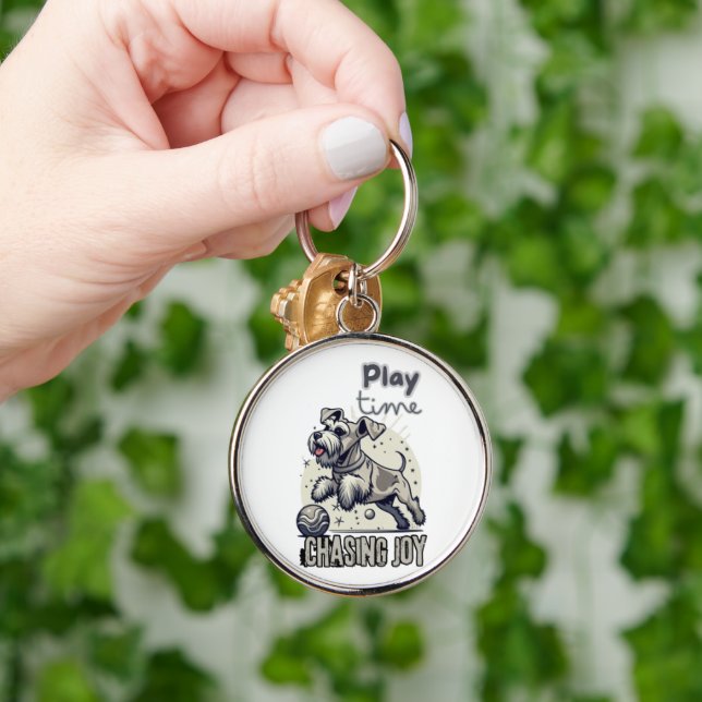 Chaveiro Pinturas lúdicas: A caçada alegre do cão de Cinza  (Mão)