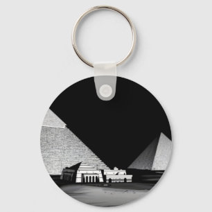 Chaveiro Pirâmides Preto e Branco