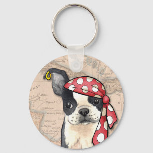 Chaveiro Pirata de Boston Terrier