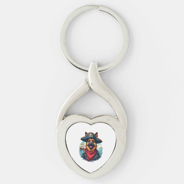 Chaveiro Pirata de Cachorro german shepherd (Frente)