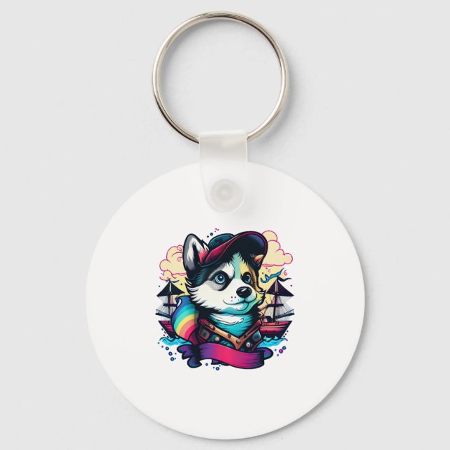 Chaveiro Pirata de Cachorro rouco (Frente)