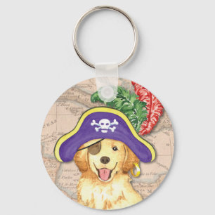 Chaveiro Pirata do golden retriever