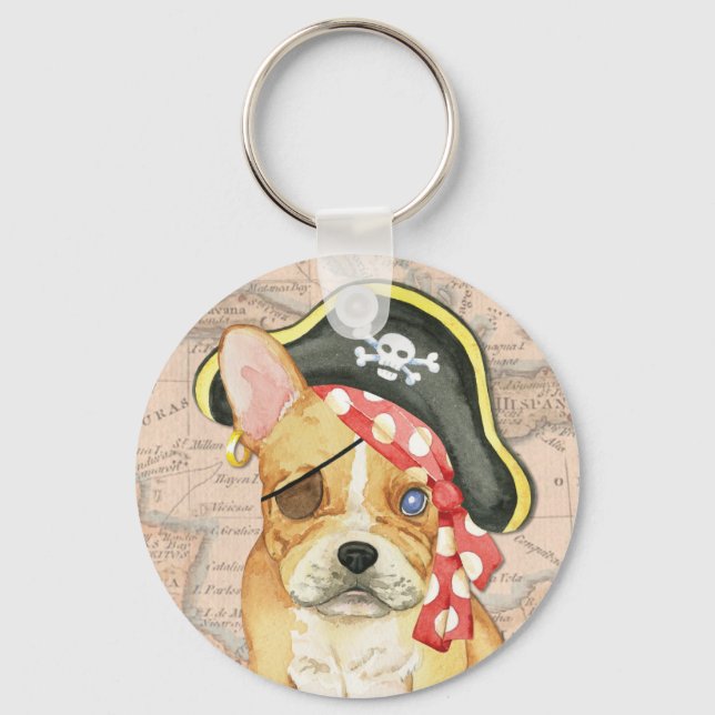 Chaveiro Pirata para Bulldog Francês (Frente)