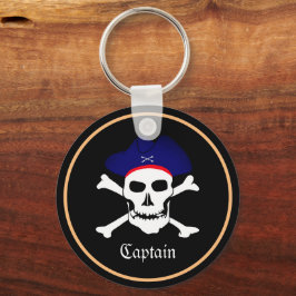 Chaveiro Pirata Sinalizador e Capitão de Navio, Caveira em 