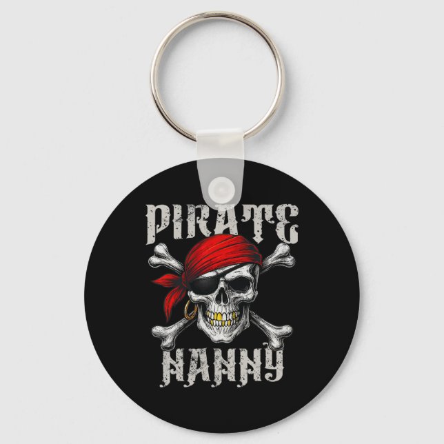 Chaveiro Pirate Nanny Jolly Roger Flag E Skull Crossbones (Frente)