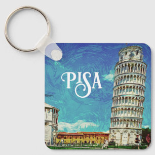 Chaveiro Pisa Itália, Europa - Tinta Colorida