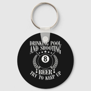 Chaveiro Piscina bebendo E Foto De Cerveja Engraçada Billia