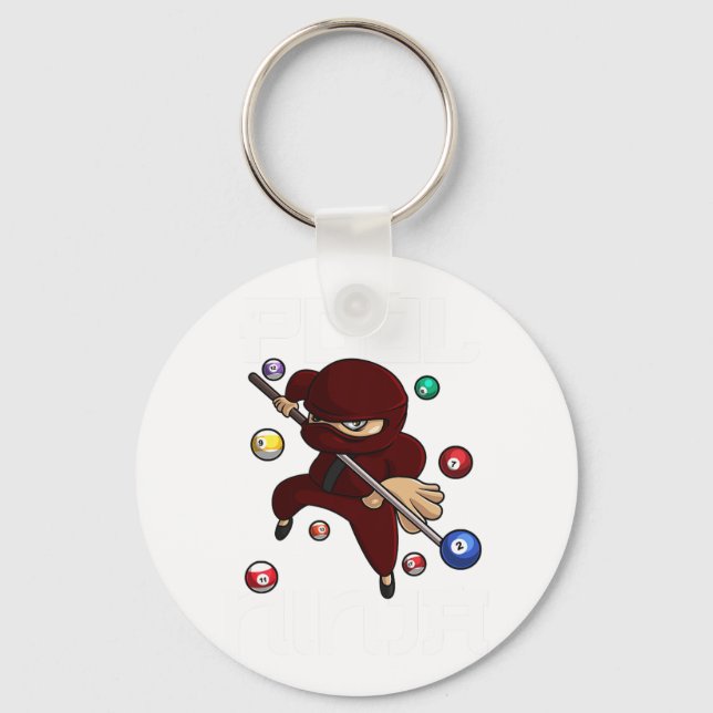 Chaveiro Piscina Engraçada Ninja Cute Pocket Billiards Meni (Frente)