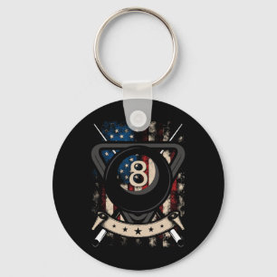 Chaveiro Piscina Snooker Billiards Player 8 Ball Eua Americ