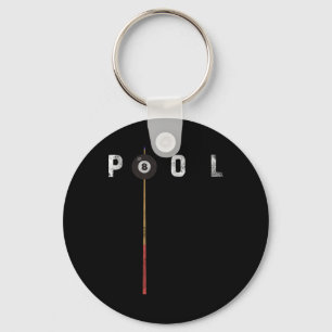 Chaveiro Piscina Vintage Billiards Piscina Player Funny Bil