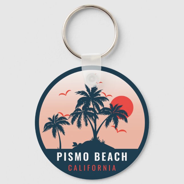 Chaveiro Pismo Beach California Retro Sunset Souvenirs 80s (Frente)