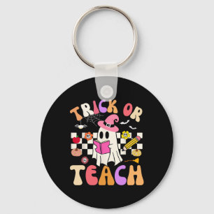 Chaveiro Pista Ou Ensino Pêssego Professora De Halloween