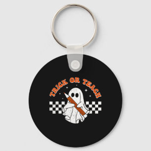 Chaveiro Pista Ou Ensino Pêssego Professora De Halloween