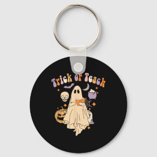 Chaveiro Pista Ou Ensino Pêssego Professora De Halloween