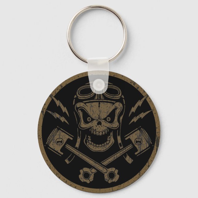 Chaveiro Pistão II - prata/ouro (Frente)