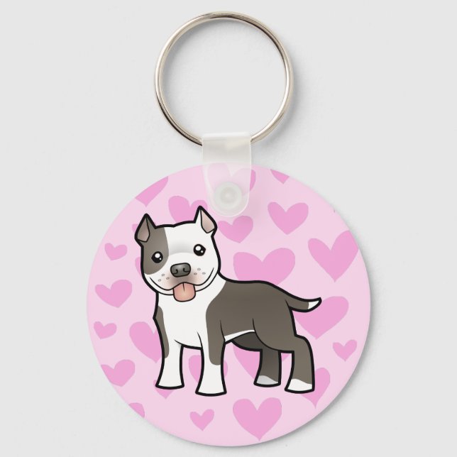 Chaveiro Pitbull / American Staffordshire Terrier Love (Frente)