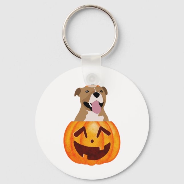 Chaveiro Pitbull Halloween (Frente)
