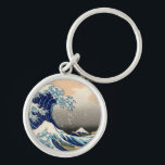 Chaveiro PixDezines Vintage, Excelente Wave, Hokusai 葛 飾 北<br><div class="desc">PixDezinves Vintage da arte japonesa. A onda Excelente de Kanagawa é uma das mais vistas do mundo. O artista Hokusai,  1832 (Período Edo). Representando o okinami como as ondas do excelente,  NÃO como o tsunami. Melhorado digitalmente pela PixDezines. < 3="">Copyright © 2008-2014 PixDezines.com™ e PixDezines™ em zazzle.com</div>