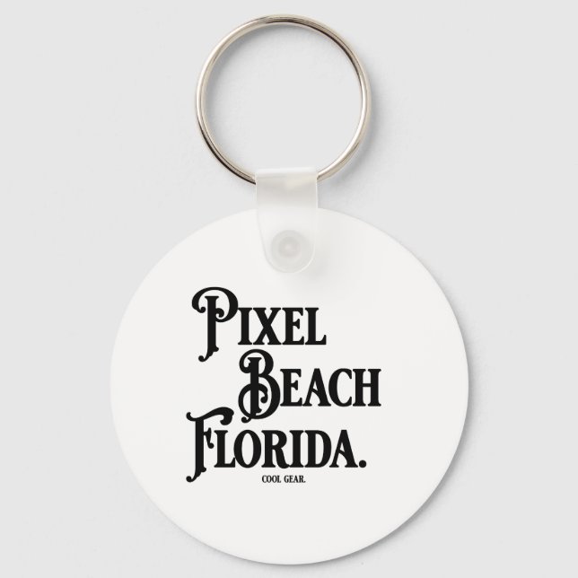 Chaveiro Pixel Beach Florida T-Shirt (Frente)