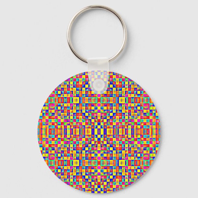 Chaveiro Pixels Coloridos (Frente)