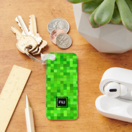 Chaveiro Pixels de Jogador Verde Personalizados