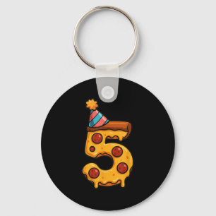 Chaveiro Pizza 5 Birthday, 5 Anos Festa Hat Bday