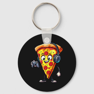 Chaveiro Pizza de comida engraçada para jogadores de videog
