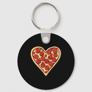 Chaveiro Pizza Love Heart Minimalist