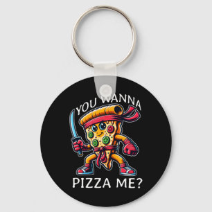 Chaveiro Pizza Ninja Estilo Karatê Você Quer Pizza Eu Camis
