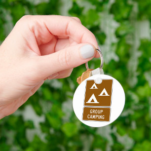Chaveiro Placa de Acampamento em Grupo