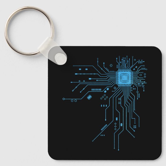 Chaveiro Placa de Circuito Engraçada Computador Eletrônica (Frente)