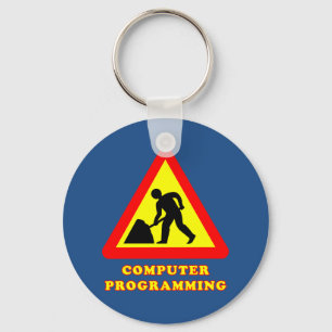Chaveiro Placa de Estrada Engraçada de Programação de Compu