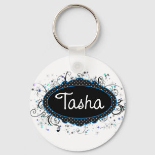 Chaveiro Placa de identificação de Tasha