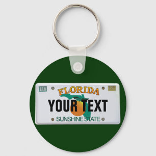 Chaveiro Placa de Licença da Flórida (Personalizável)