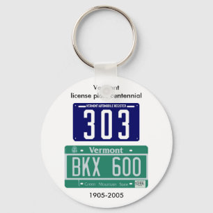 Chaveiro Placa de licença Vermont centenal