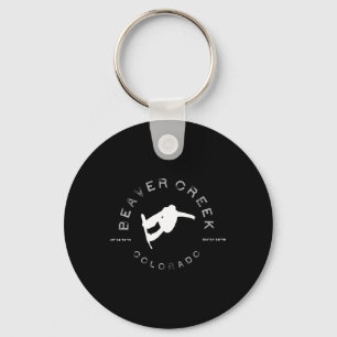 Chaveiro Placa de neve do Beaver Creek Retro Vintage